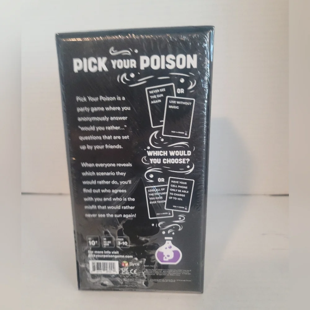 Pick Your Poison Game The "What Would You Rather Do?" Party Game DYCE NEW SEALED - Picture 3 of 6